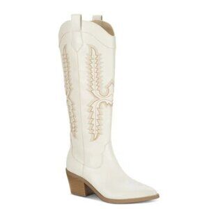 Sun + Stone Bodhiii Western Knee High Boots Ecru Women’s 11 MSRP $100